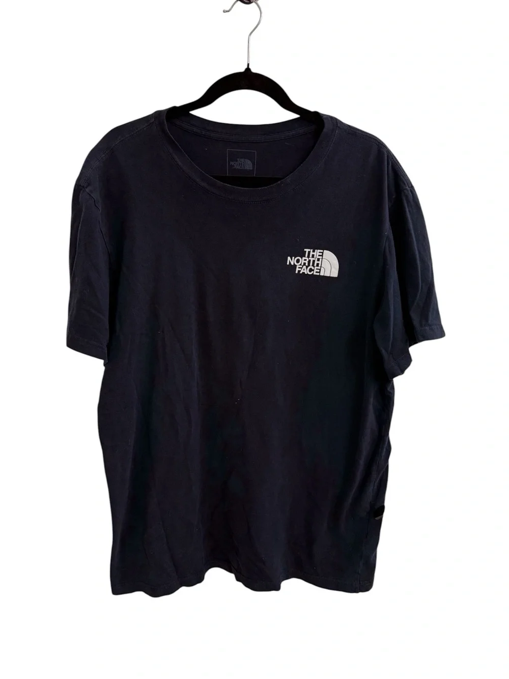 The North Face Men’s Navy T-Shirt with White Logo/Detail on Back Size XL